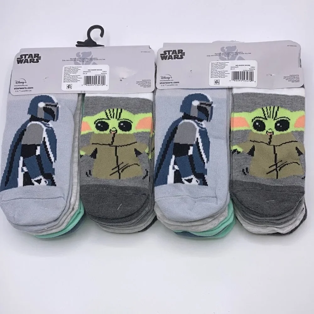 Womens Graphic Disney Star Wars Mandalirian No Show Socks 2-Pack